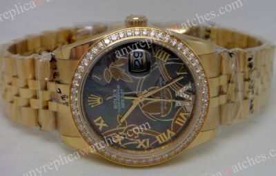 ROLEX DATEJUST SPECIAL EDITION ALL GOLD CASE BLUE MOP FACE